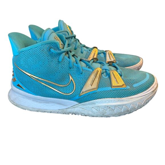 Nike x Kyrie His Legacy Teal Blue & Gold Horus Men's Size 10.5 DA7567-991 - Picture 1 of 12